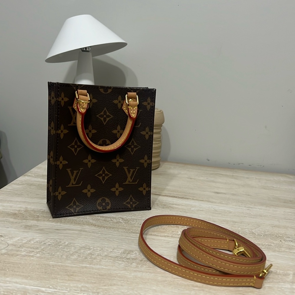 *SOLD*   Louis Vuitton Petit Sac Plat Monogram Canvas Bag